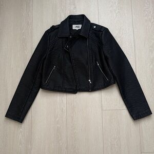 6. Jack by BB Dakota Women's Sleek Black Leather Jacket